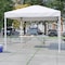 Flash Furniture White Pop Up Canopy Tent and Bi-Fold Table Set JJ-GZ10183Z-WH-GG - alternate 1